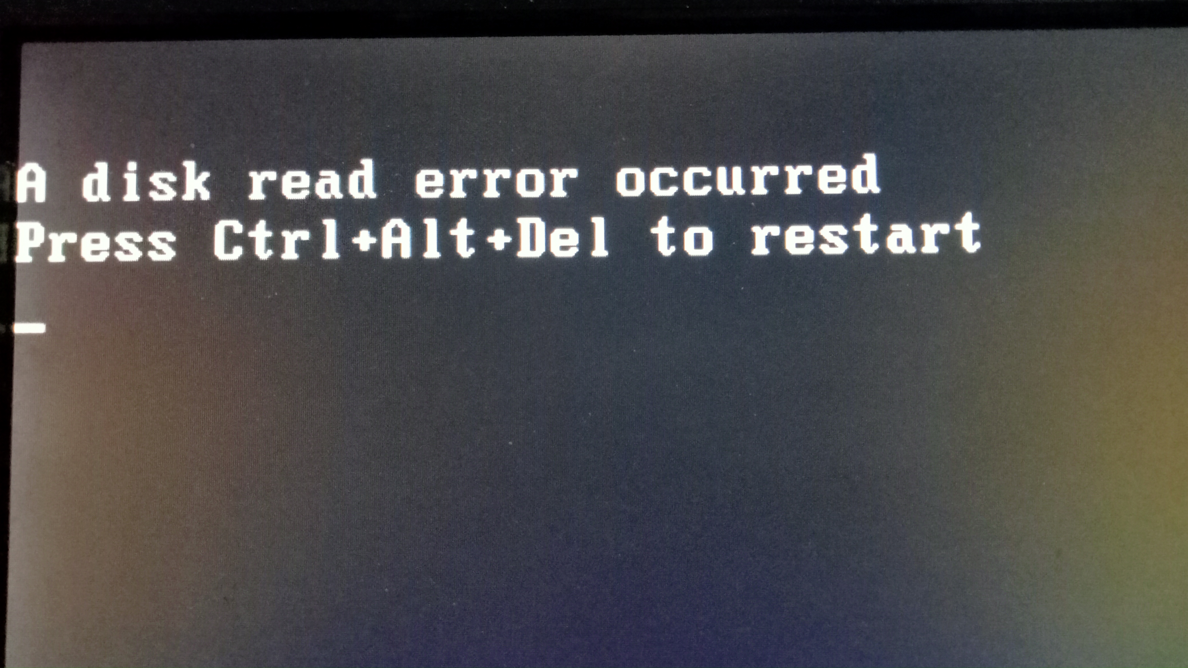 disk read error